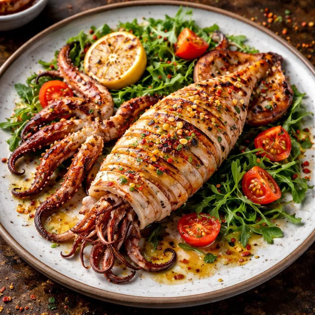 Grilled squid