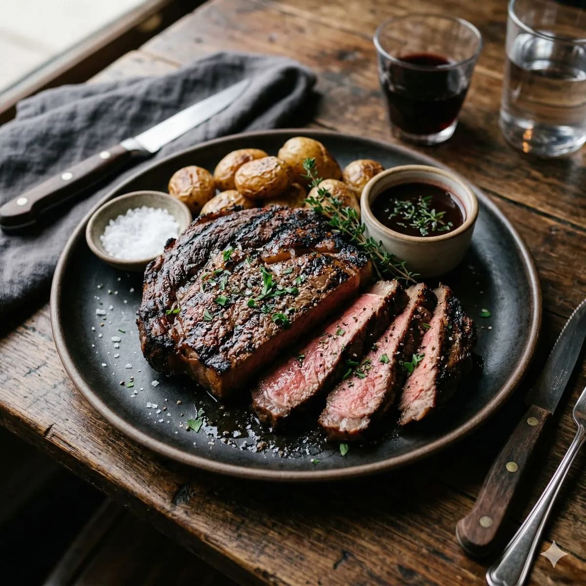 Grilled beef steak