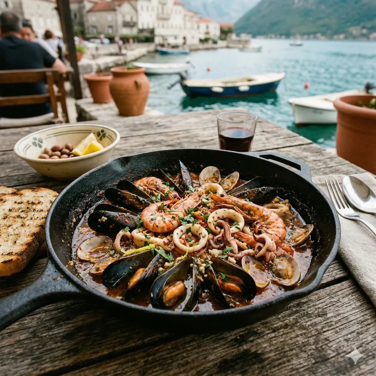 Seafood saute